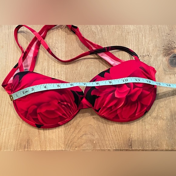 NWT Newport News Retro VTG Polynesian Red/Black floral Bikini Sz 14 - Picture 11 of 11